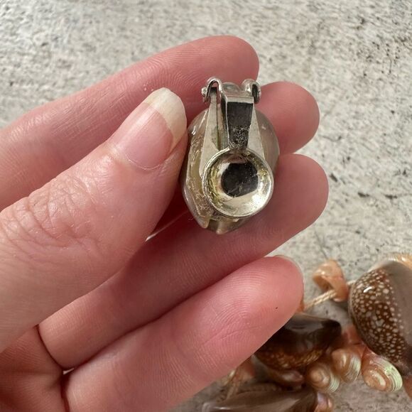 Vintage 50s/60s Seashell Clip On Earrings And Bracelet Set READ - Picture 3 of 7